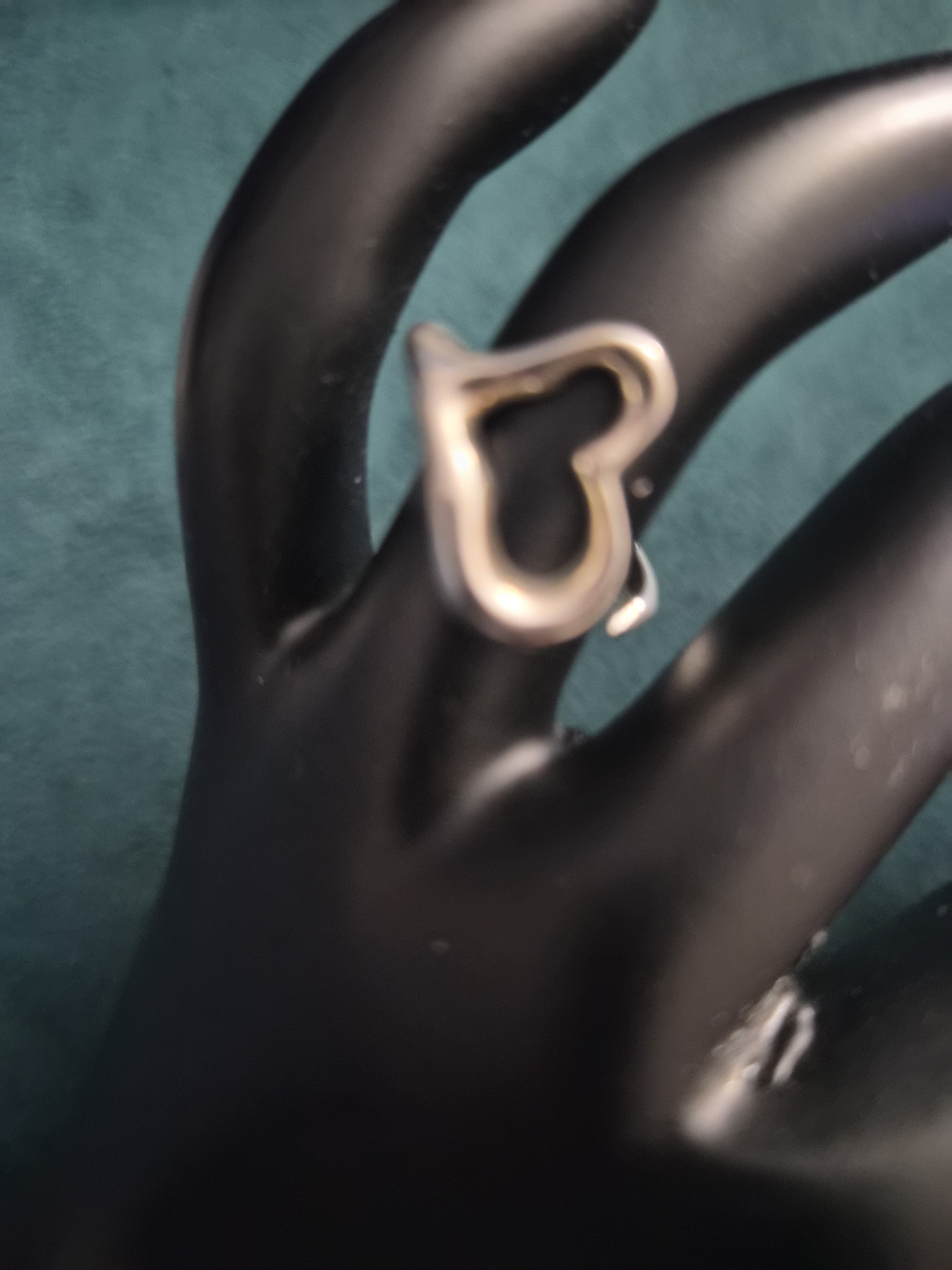 T & Co. Open Heart Sterling Silver Ring - Silver Heart Design